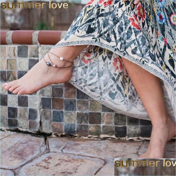 anklets summer beach rope anklets imitation black white pink pearl adjustable foot chain anklet bracelets for women bohemian jewelry dhlbw, Red;blue
anklets summer beach rope anklets imitation black white pink pearl adjustable foot chain anklet bracelets for women bohemian jewelry dhlbw, Red;blue