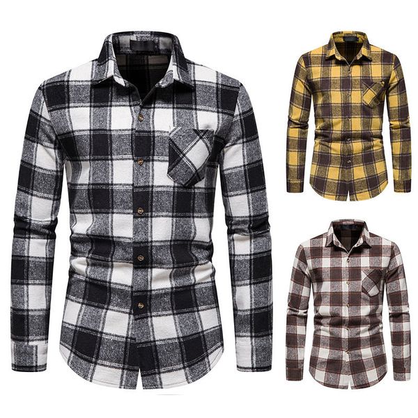 men's casual shirts flannel casual personalized shirt plaid men's thickened warm woolen fabric shirt casual clothing shirt fashion, White;black
men's casual shirts flannel casual personalized shirt plaid men's thickened warm woolen fabric shirt casual clothing shirt fashion, White;black
