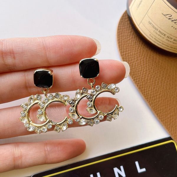 luxury brand black diamond earrings classic charm design earrings fashion style women accessories premium jewelry selected quality gift coup, Golden
luxury brand black diamond earrings classic charm design earrings fashion style women accessories premium jewelry selected quality gift coup, Golden