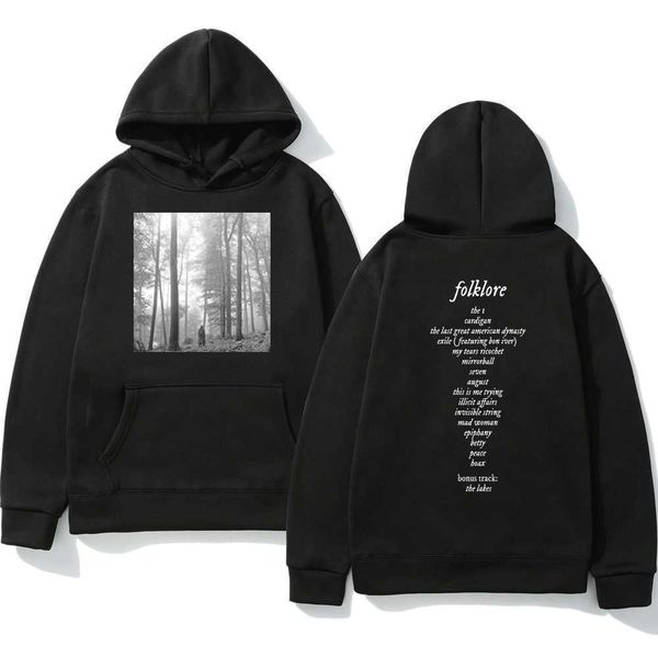 men's hoodies sweatshirts taylor pullover music album folklore print hooded sweatshirt 2022 fall/winter hip hop harajuku hoodie men wom, Black
men's hoodies sweatshirts taylor pullover music album folklore print hooded sweatshirt 2022 fall/winter hip hop harajuku hoodie men wom, Black