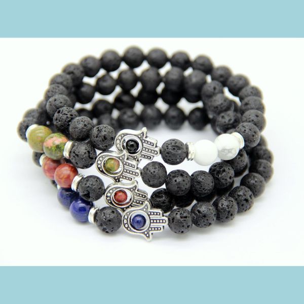 beaded new design mens beaded protection hamsa bracelets lava stone picasso jasper lapis lazi unakite stone beads jewelry drop de dhaf1, Black
beaded new design mens beaded protection hamsa bracelets lava stone picasso jasper lapis lazi unakite stone beads jewelry drop de dhaf1, Black