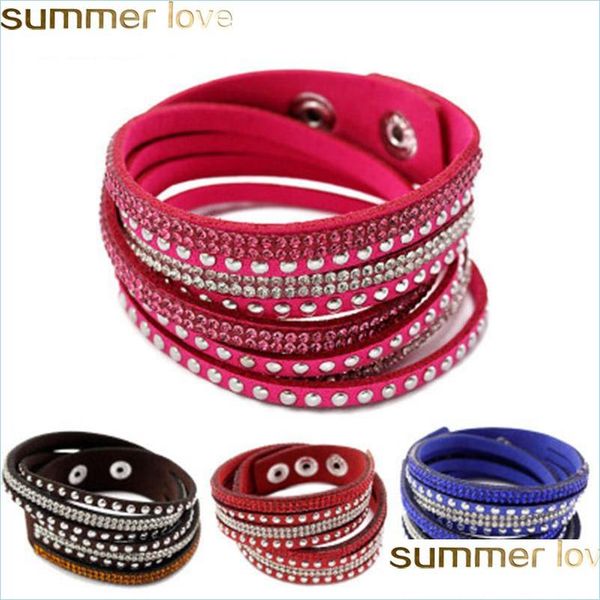 other bracelets new trendy mtilayer wrap bracelets pu leather charm bangles rhinestone crystal for women girls pse jewelry party gif dhlvh, Golden;silver
other bracelets new trendy mtilayer wrap bracelets pu leather charm bangles rhinestone crystal for women girls pse jewelry party gif dhlvh, Golden;silver