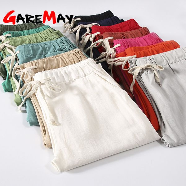 womens pants s garemay cotton linen for trousers loose casual solid color harem summer 221118, Black;white
womens pants s garemay cotton linen for trousers loose casual solid color harem summer 221118, Black;white