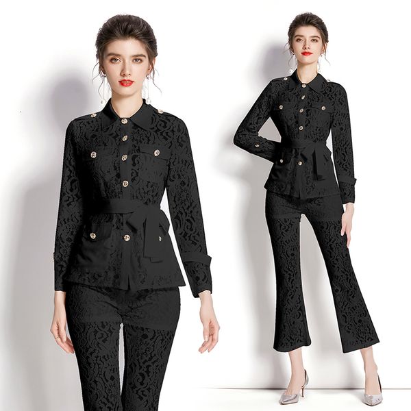 women s two piece pants summer fall black 2pc s lace hollow out lapel pocket long sleeve tunic tooling shirt blouse flared pant suits outfit, White
women s two piece pants summer fall black 2pc s lace hollow out lapel pocket long sleeve tunic tooling shirt blouse flared pant suits outfit, White