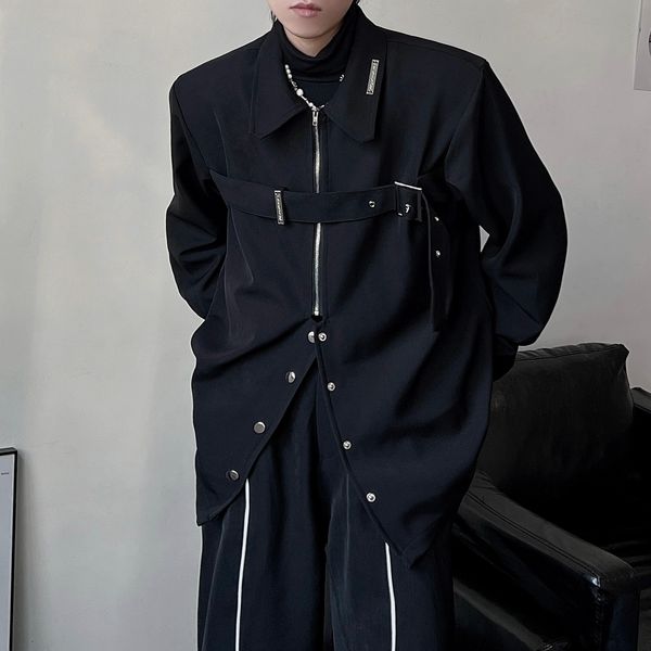 men's casual shirts springsummer thin loose shirt casual coat for men and women design sense of falling black niche unique longsleeve s, White;black
men's casual shirts springsummer thin loose shirt casual coat for men and women design sense of falling black niche unique longsleeve s, White;black