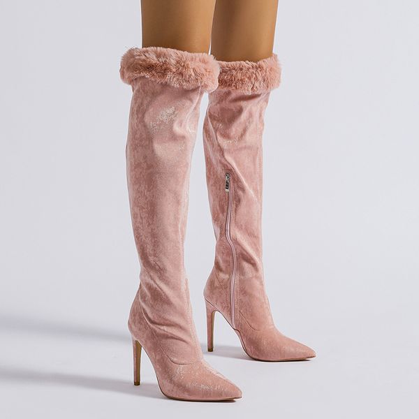 foreign trade 2022 new fine heeled high boots large tube around the pointed sleeve lace fashion cross-border large size, Black
foreign trade 2022 new fine heeled high boots large tube around the pointed sleeve lace fashion cross-border large size, Black