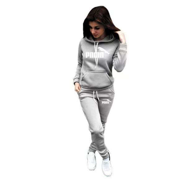 ladies set cross-border european and american hoodie jumper trousers women's casual yoga sports casual two-piece tracksuits, Gray
ladies set cross-border european and american hoodie jumper trousers women's casual yoga sports casual two-piece tracksuits, Gray