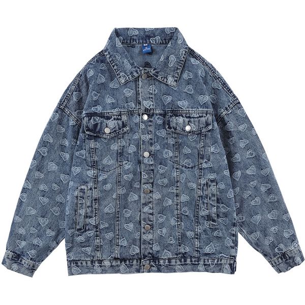 men's down parkas hip hop streetwear denim jacket men women heart vintage washed cotton motorcycle biker fashion jeans harajuku punk ja, Black
men's down parkas hip hop streetwear denim jacket men women heart vintage washed cotton motorcycle biker fashion jeans harajuku punk ja, Black