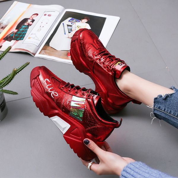 dress shoes fashion chunky sneakers women woman flats red thick bottom platform female student sports dad casual 221118, Black
dress shoes fashion chunky sneakers women woman flats red thick bottom platform female student sports dad casual 221118, Black