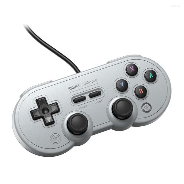 Image of Game Controllers 8Bitdo SN30 Pro USB Wired Gamepad Controller For Switch PC Raspberry Pi Steam Console Vibration Burst Joystick