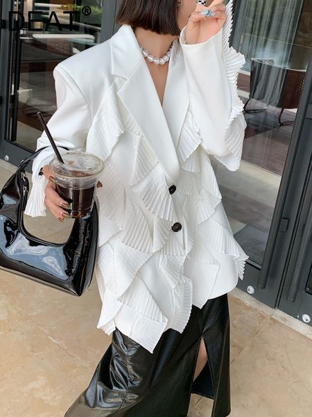 women's suits blazers deat autumn blazer fashion notched loose single breasted spliced ruffles long sleeve suit jackets female 17a654 2, White;black
women's suits blazers deat autumn blazer fashion notched loose single breasted spliced ruffles long sleeve suit jackets female 17a654 2, White;black