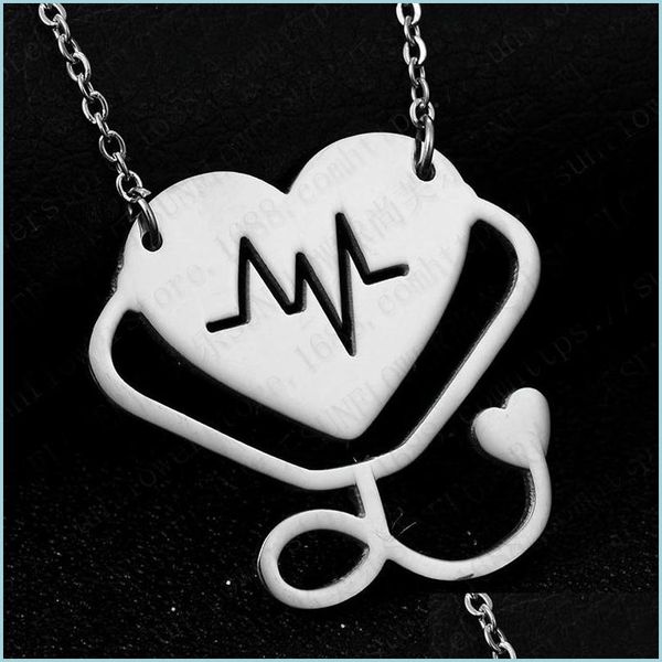 pendant necklaces fashion medical stethoscope necklace stainless steel i love you heart jewelry for nurse doctor gift drop delivery dhkdi, Silver
pendant necklaces fashion medical stethoscope necklace stainless steel i love you heart jewelry for nurse doctor gift drop delivery dhkdi, Silver
