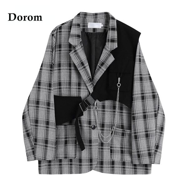 women's suits blazers vintage plaid jacket women korean style v-neck elegant double breasted blazer female streetwear harajuku long sle, White;black
women's suits blazers vintage plaid jacket women korean style v-neck elegant double breasted blazer female streetwear harajuku long sle, White;black