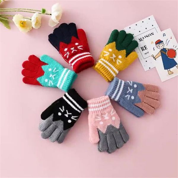 children s finger gloves warm winter knitted full children cartoon cat face plus velvet outdoor cycling 221118, White
children s finger gloves warm winter knitted full children cartoon cat face plus velvet outdoor cycling 221118, White