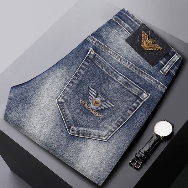 men s jeans autumn winer italy brand thick trousers cotton straight elastic business pants classic style denim male 221118, Blue
men s jeans autumn winer italy brand thick trousers cotton straight elastic business pants classic style denim male 221118, Blue