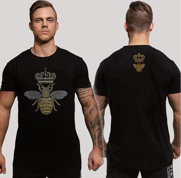 men smile t shirt summer handsome men tees fashion streetwear rhinestone top, White;black
men smile t shirt summer handsome men tees fashion streetwear rhinestone top, White;black