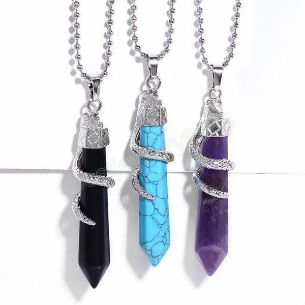 women hexagon necklace fashion natural gem stone crystal amethyst blue turquoise malachite green aventurine pendant silver chain choker jewl
women hexagon necklace fashion natural gem stone crystal amethyst blue turquoise malachite green aventurine pendant silver chain choker jewl