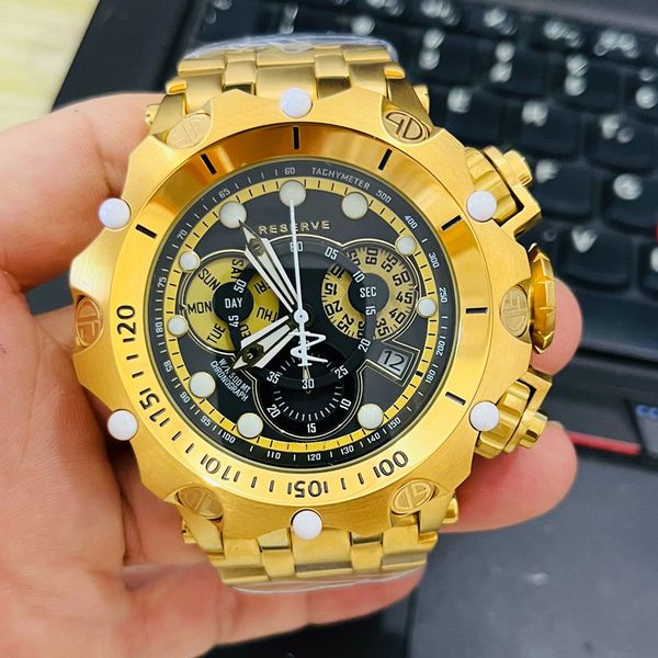 men's sports quartz calendar watch can rotate large hollow dial invicto reserve bolt zeus waterproof all hands can operate fully, Slivery;brown
men's sports quartz calendar watch can rotate large hollow dial invicto reserve bolt zeus waterproof all hands can operate fully, Slivery;brown