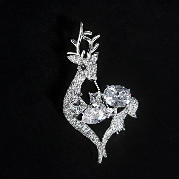 cute silver color fawn brooch for women luxury zircon brooch pin suit dress clothing accessories prom jewelry party gift, Gray
cute silver color fawn brooch for women luxury zircon brooch pin suit dress clothing accessories prom jewelry party gift, Gray