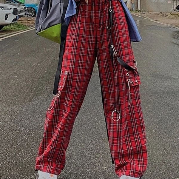 women s pants s houzhou punk cargo plaid women gothic harajuku red checkered wide leg trousers for female autumn streetwear hippie fashion 2, Black;white
women s pants s houzhou punk cargo plaid women gothic harajuku red checkered wide leg trousers for female autumn streetwear hippie fashion 2, Black;white