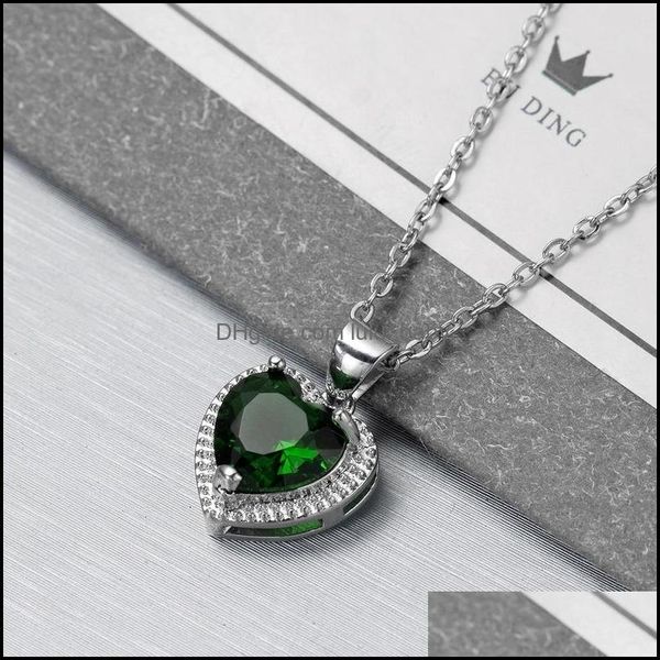 pendant necklaces diamond heart pendant necklace stainelss steel chain women girls necklaces red green crystal fashion jewelry drop dhred, Silver
pendant necklaces diamond heart pendant necklace stainelss steel chain women girls necklaces red green crystal fashion jewelry drop dhred, Silver