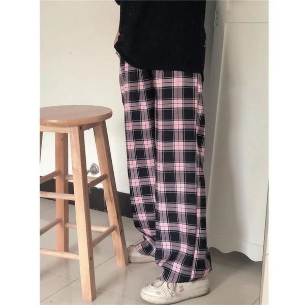 womens pants s black and pink plaid pants oversize women casual loose wide leg trousers ins retro teens straight hiphop streetwear 221118, Black;white
womens pants s black and pink plaid pants oversize women casual loose wide leg trousers ins retro teens straight hiphop streetwear 221118, Black;white