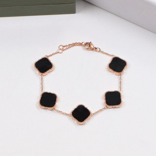 designer classic lucky clover black onyx bracelet 18k white gold plated ladies and girls valentine's day mother's day engagement j, Silver
designer classic lucky clover black onyx bracelet 18k white gold plated ladies and girls valentine's day mother's day engagement j, Silver