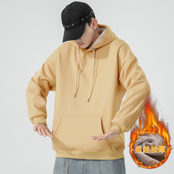 men's hoodies sweatshirts long sleeve heavy weight lamb cashmere hoodie loose shoulder style men's sweater winter cashmere hooded, Black
men's hoodies sweatshirts long sleeve heavy weight lamb cashmere hoodie loose shoulder style men's sweater winter cashmere hooded, Black