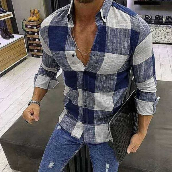 men's casual shirts helisopus new fashion plaid long sleeve men's casual shirt lapel button slim fit shirts men camisa masculina p, White;black
men's casual shirts helisopus new fashion plaid long sleeve men's casual shirt lapel button slim fit shirts men camisa masculina p, White;black