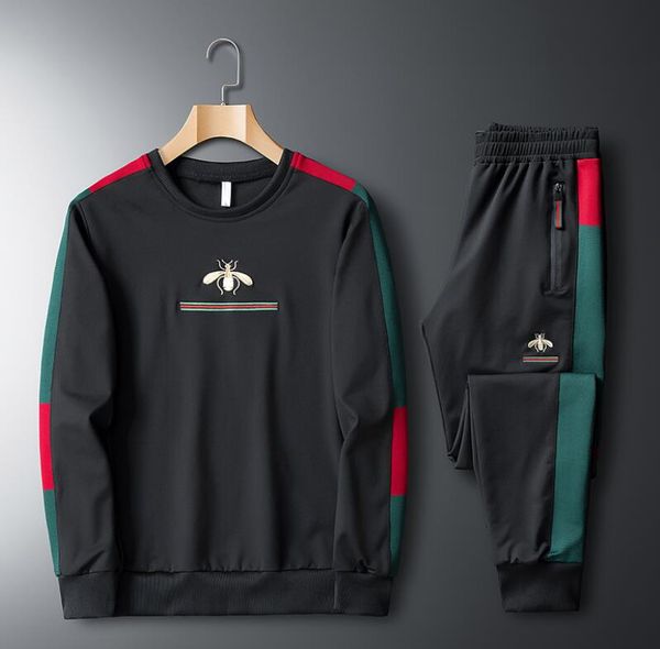 men's tracksuits spring new embroidery little bee sport two piece fashion fashion pants set men, Gray
men's tracksuits spring new embroidery little bee sport two piece fashion fashion pants set men, Gray