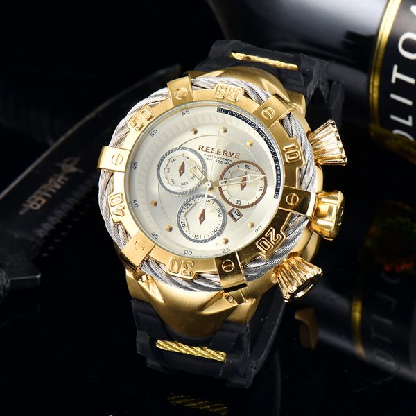invicto reserve bolt zeus sports quartz men's watch 57mm large dial waterproof world time rubber band, Slivery;brown
invicto reserve bolt zeus sports quartz men's watch 57mm large dial waterproof world time rubber band, Slivery;brown