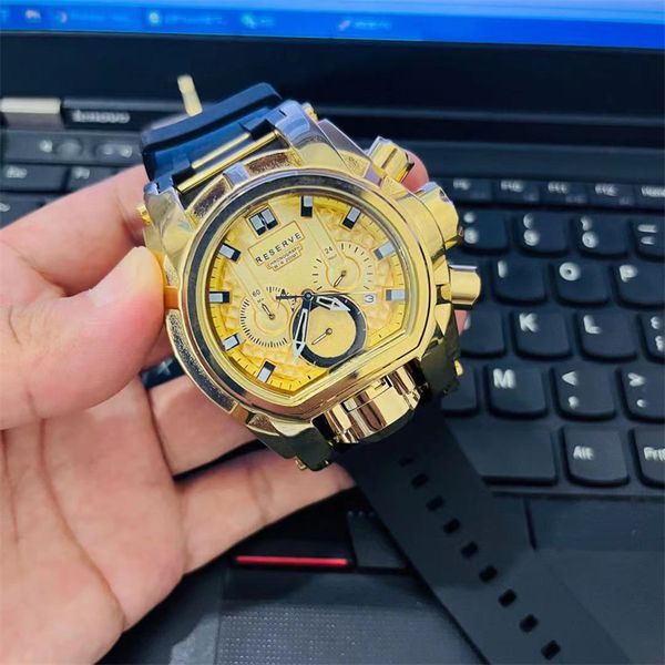 men's sports quartz watch invicto reserve bolt zeus compass all functions can be operated waterproof world time large steel dial, Slivery;brown
men's sports quartz watch invicto reserve bolt zeus compass all functions can be operated waterproof world time large steel dial, Slivery;brown