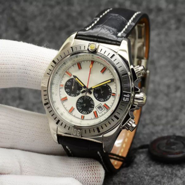 new men's quartz watch luxe de haute qualite chronograph 44mm b01 white dial silver stainless steel case 50th anniversary expedition gr, Slivery;brown
new men's quartz watch luxe de haute qualite chronograph 44mm b01 white dial silver stainless steel case 50th anniversary expedition gr, Slivery;brown