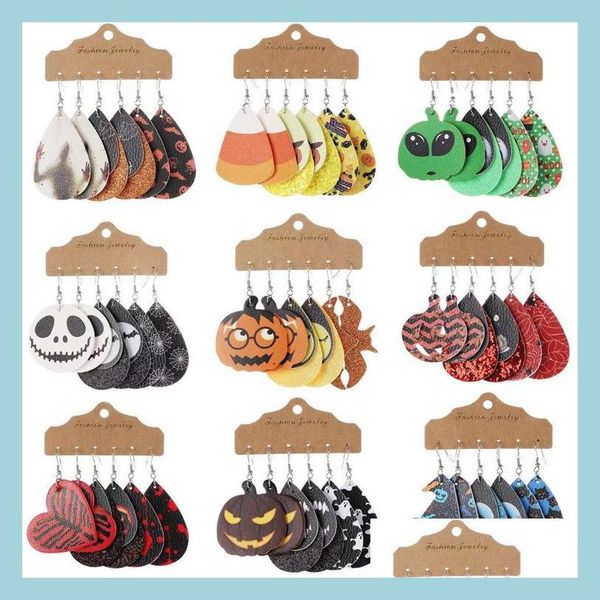 charm halloween christmas leather earrings charm 4 pairs skeleton owl pumpkin drop festival dangle earring for women jewelry delivery dh08j, Golden
charm halloween christmas leather earrings charm 4 pairs skeleton owl pumpkin drop festival dangle earring for women jewelry delivery dh08j, Golden