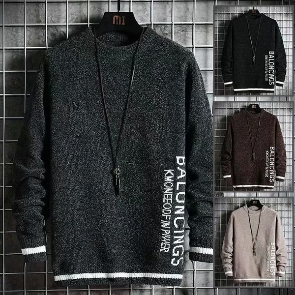 men's sweaters autumn and winter men's embroidered letter sweater round neck pullover casual trend personality loose wild warm bot, White;black
men's sweaters autumn and winter men's embroidered letter sweater round neck pullover casual trend personality loose wild warm bot, White;black