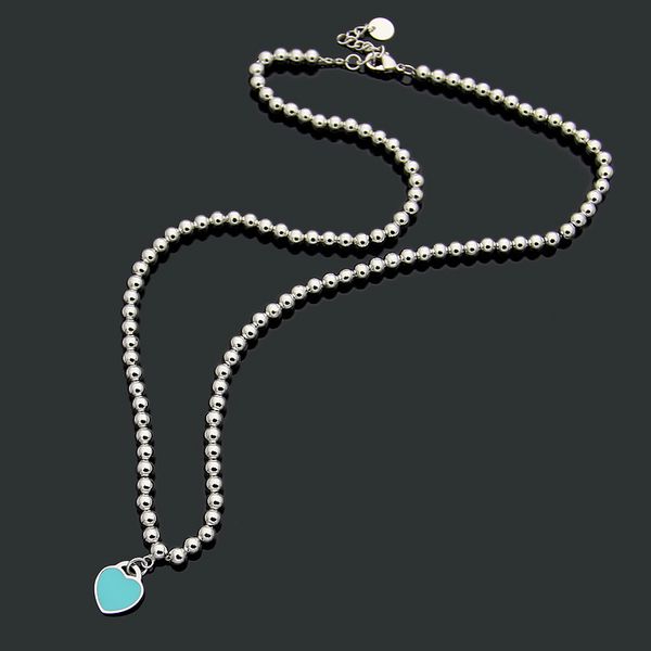 pendant necklaces womens single heart round bead chain designer jewelry blue/pink/red with drip oil complete brand as wedding christmas gift, Silver
pendant necklaces womens single heart round bead chain designer jewelry blue/pink/red with drip oil complete brand as wedding christmas gift, Silver