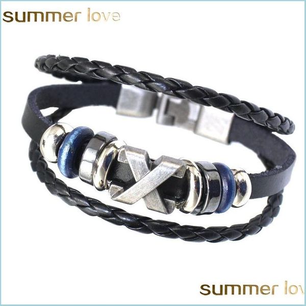 other bracelets x bracelet for men or women vintage handmade mtilayer leather alloy woven pu beads bangle personality jewelry drop d dh4kj, Golden;silver
other bracelets x bracelet for men or women vintage handmade mtilayer leather alloy woven pu beads bangle personality jewelry drop d dh4kj, Golden;silver