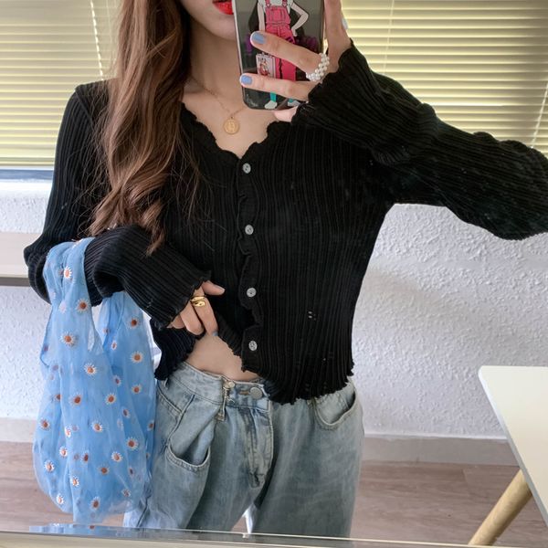 women's knits tees women vneck knitted casual ruched short sweaters cardigans lady knitting soft thin summer cardigan outwear for femal, White
women's knits tees women vneck knitted casual ruched short sweaters cardigans lady knitting soft thin summer cardigan outwear for femal, White