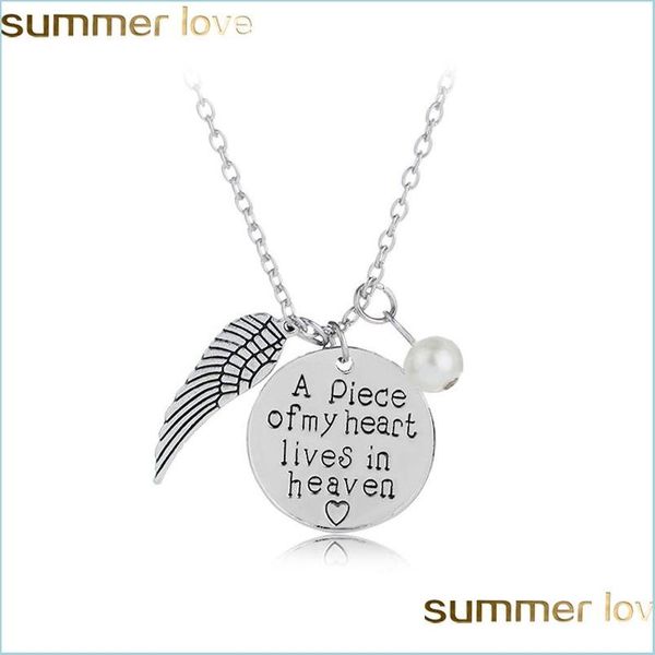 pendant necklaces a piece of my heart lives in heaven personalized handwriting necklace vintage sier memory angel wing remembrance n dhnv2, Silver
pendant necklaces a piece of my heart lives in heaven personalized handwriting necklace vintage sier memory angel wing remembrance n dhnv2, Silver