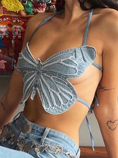 women's tanks camis y2k butterfly jeans crop backless strap camis blue cute party sweats women beach holiday mini vest summer tee 22111, White
women's tanks camis y2k butterfly jeans crop backless strap camis blue cute party sweats women beach holiday mini vest summer tee 22111, White