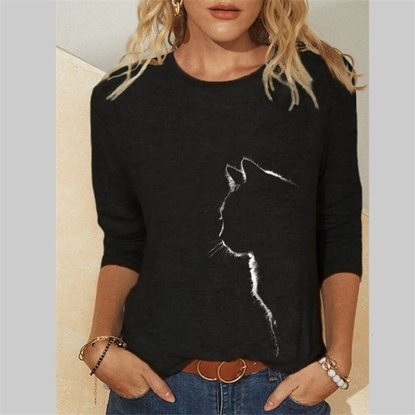 women's tshirt women clothes spring summer casual women's funny cute cat 3d print long tshirts female ladies fashion 221119, White
women's tshirt women clothes spring summer casual women's funny cute cat 3d print long tshirts female ladies fashion 221119, White