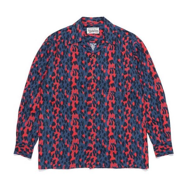men's casual shirts wacko maria hawaiian shirt long sleeve print leopard hip hop men women 1 1 wacko maria shirt t221006, White;black
men's casual shirts wacko maria hawaiian shirt long sleeve print leopard hip hop men women 1 1 wacko maria shirt t221006, White;black