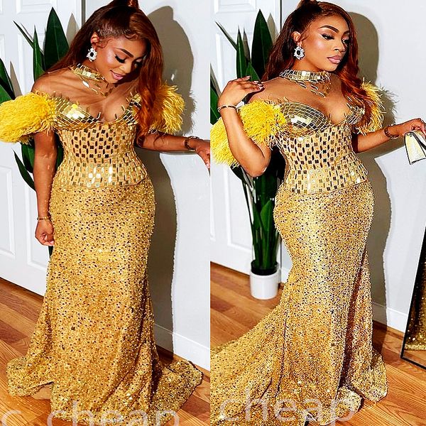 2022 arabic aso ebi gold mermaid prom dresses crystals beaded evening formal party second reception birthday engagement gowns dress zj666, Black
2022 arabic aso ebi gold mermaid prom dresses crystals beaded evening formal party second reception birthday engagement gowns dress zj666, Black