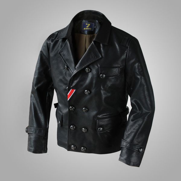 men's leather faux leather m2xlfor flight jacket black double breasted water washed leather clothing outerwear 221119
men's leather faux leather m2xlfor flight jacket black double breasted water washed leather clothing outerwear 221119