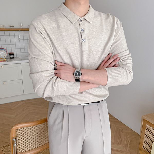 men's casual shirts longsleeved polo shirt men's spring and autumn knitted light familiar style men's shortsleeved loose lape, White;black
men's casual shirts longsleeved polo shirt men's spring and autumn knitted light familiar style men's shortsleeved loose lape, White;black