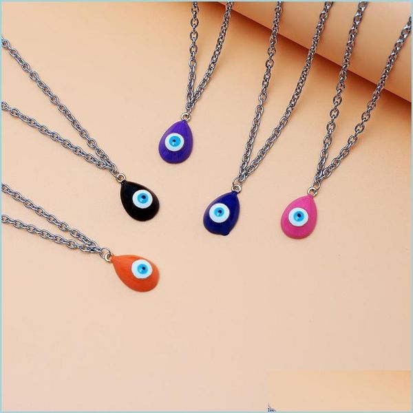 pendant necklaces boho turkish evil blue eye necklace for women colorf enamel pendant stainless steel long chains men collars choker dhy6t, Silver
pendant necklaces boho turkish evil blue eye necklace for women colorf enamel pendant stainless steel long chains men collars choker dhy6t, Silver