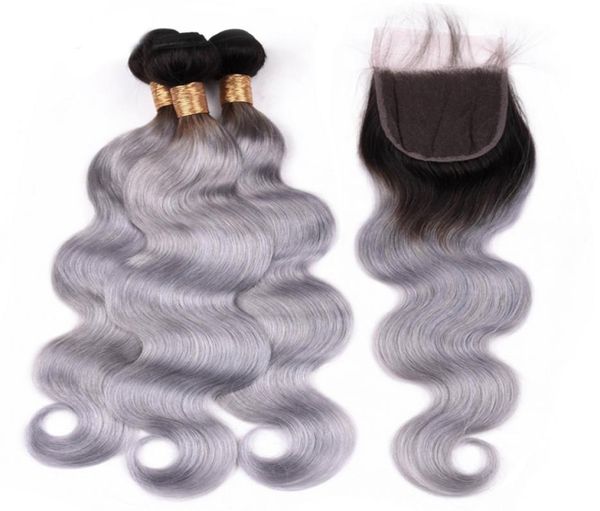 silver grey 1bgrey ombre human hair 3 bundles with 4x4 lace closure, Black;brown
silver grey 1bgrey ombre human hair 3 bundles with 4x4 lace closure, Black;brown