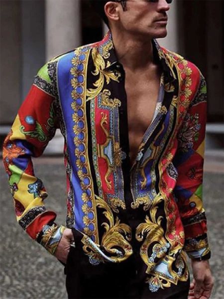 men's casual shirts 2022 men's shirts 3d digital printing casual fashion long-sleeved t-shirts single-breasted men's slim lon, White;black 
men's casual shirts 2022 men's shirts 3d digital printing casual fashion long-sleeved t-shirts single-breasted men's slim lon, White;black