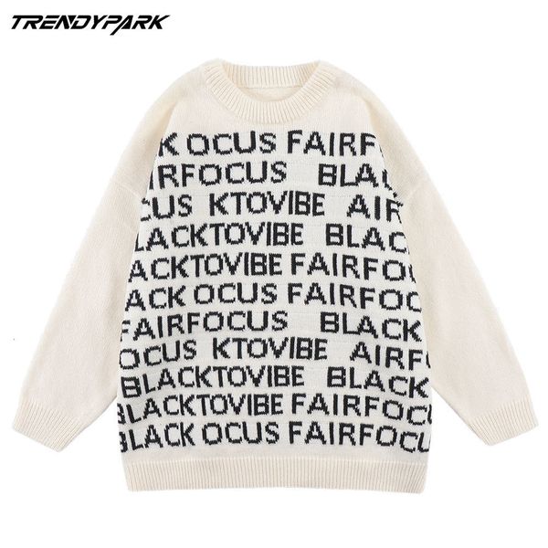 men's sweaters pullovers knitted streetwear letters print oversized harajuku o neck knitwear men clothing sueter masculino listrado 221, White;black
men's sweaters pullovers knitted streetwear letters print oversized harajuku o neck knitwear men clothing sueter masculino listrado 221, White;black