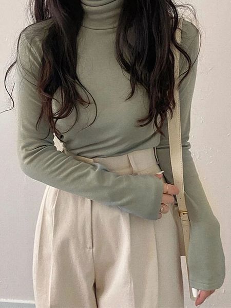 women's tshirt autumn winter long sleeve turtleneck tshirts women slim fit basic bottoming shirt female harajuku knitted pullovers 221, White
women's tshirt autumn winter long sleeve turtleneck tshirts women slim fit basic bottoming shirt female harajuku knitted pullovers 221, White